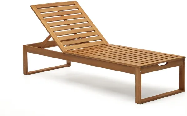 Sulamita, Sonnenliege für den Außenbereich, natur, Massivholz