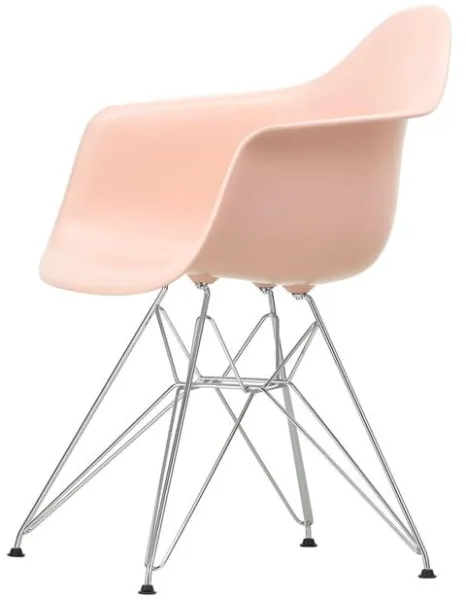 Vitra Eames Plastic DAR Dining Chair RE Blassrosa/Chrom