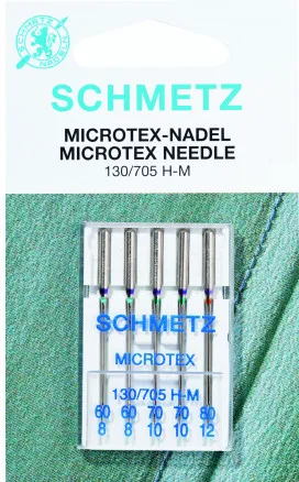 Schmetz Nähmaschinennadeln Microtex 130/705 H-M Gr. 70 - 5 Stk