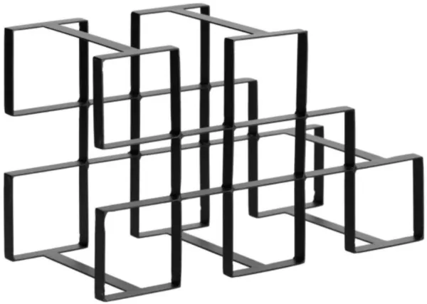 LAFORMA Edur Weinregal - schwarzes Eisen